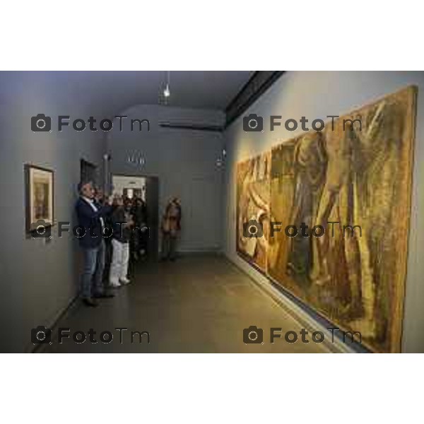 Bergamo GAMeC riceve donazione di sette disegni e un cartone di Mario Sironi da Andrea Sironi-Straußwald. 16 ottobre 2026 cronaca Bergamo Italia Foto Tiziano Manzoni Lapresse