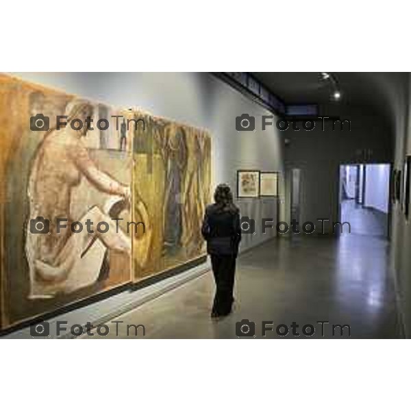 Bergamo GAMeC riceve donazione di sette disegni e un cartone di Mario Sironi da Andrea Sironi-Straußwald. 16 ottobre 2026 cronaca Bergamo Italia Foto Tiziano Manzoni Lapresse