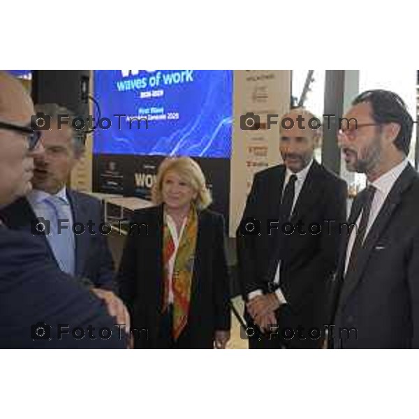 Bergamo ministro Assemblea Generale 2026 di Federmeccanica Kilometro Rosso Marina Calderone, Ministro del Lavoro Bergamo 2026 cronaca Italia Cristina Bombassei e Matteo Tiraboschi: Foto Tiziano Manzoni Lapresse