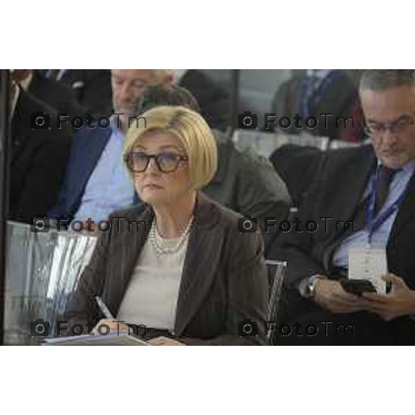 Bergamo ministro Assemblea Generale 2026 di Federmeccanica Kilometro Rosso Marina Calderone, Ministro del Lavoro Bergamo 2026 cronaca Italia Foto Tiziano Manzoni Lapresse
