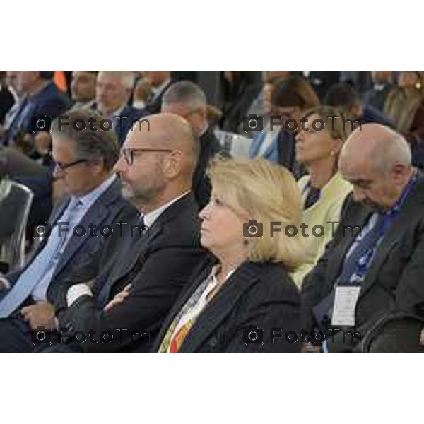 Bergamo ministro Assemblea Generale 2026 di Federmeccanica Kilometro Rosso Marina Calderone, Ministro del Lavoro Bergamo 2026 cronaca Italia Cristina Bombassei e Matteo Tiraboschi: Foto Tiziano Manzoni Lapresse