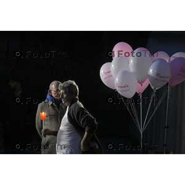 Strozza Bg fiaccolata a un anno dalla decapitazione presunta di Pamela Genini Bergamo 27 Ottobre 2026 Italia Foto Tiziano Manzoni Lapresse