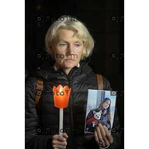 Strozza Bg fiaccolata a un anno dalla decapitazione presunta di Pamela Genini Bergamo 27 Ottobre 2026 Italia Foto Tiziano Manzoni Lapresse