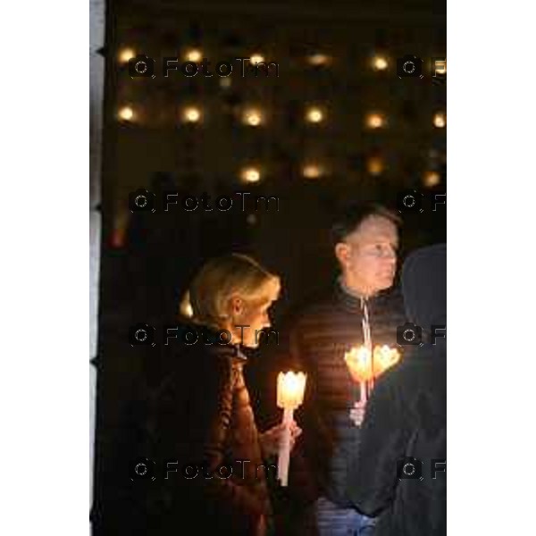 Strozza Bg fiaccolata a un anno dalla decapitazione presunta di Pamela Genini Bergamo 27 Ottobre 2026 Italia Foto Tiziano Manzoni Lapresse