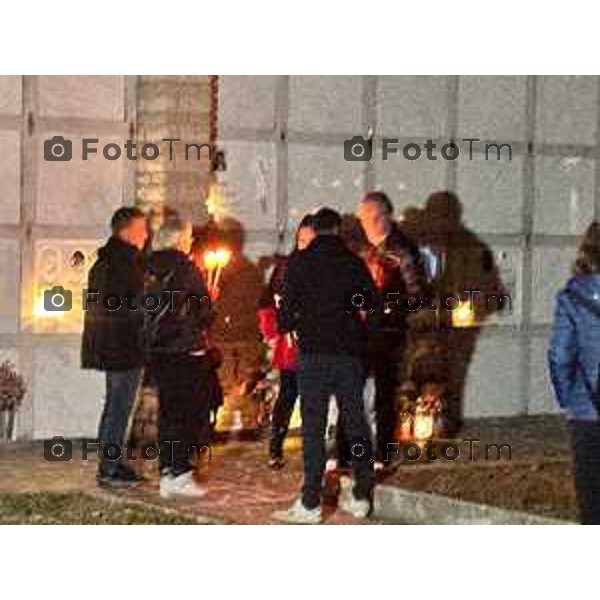 Strozza Bg fiaccolata a un anno dalla decapitazione presunta di Pamela Genini Bergamo 27 Ottobre 2026 Italia Foto Tiziano Manzoni Lapresse