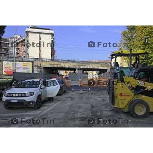 Bergamo Lavori ponte di Via San Bernardino 28 ottobre 2026 cronaca Bergamo Italia Foto Tiziano Manzoni Lapresse