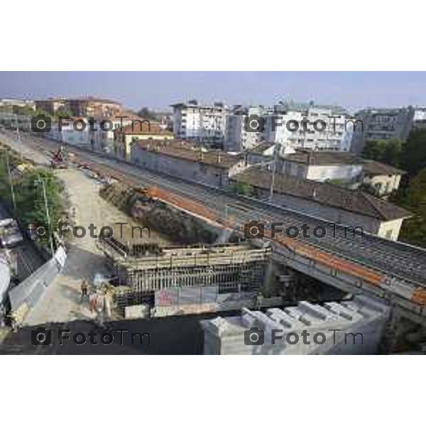 Bergamo Lavori ponte di Via San Bernardino 28 ottobre 2026 cronaca Bergamo Italia Foto Tiziano Manzoni Lapresse