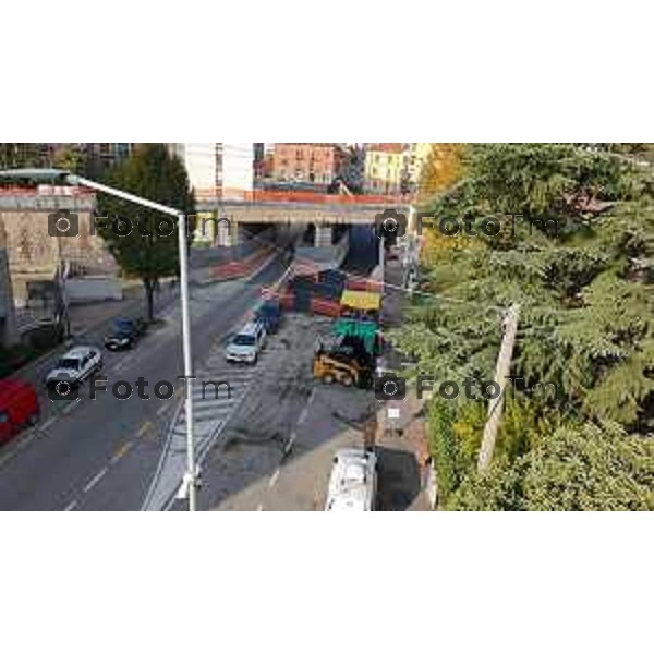 Bergamo Lavori ponte di Via San Bernardino 28 ottobre 2026 cronaca Bergamo Italia Foto Tiziano Manzoni Lapresse