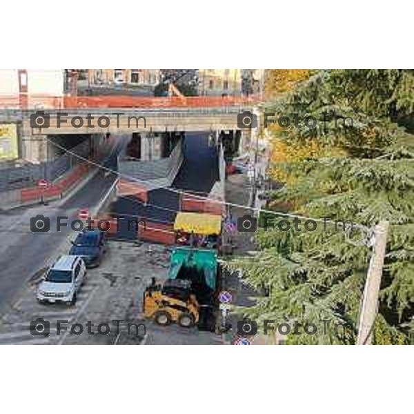 Bergamo Lavori ponte di Via San Bernardino 28 ottobre 2026 cronaca Bergamo Italia Foto Tiziano Manzoni Lapresse