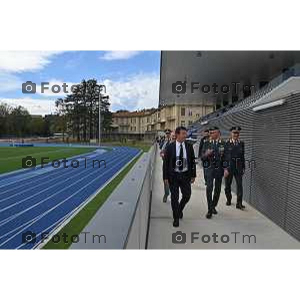 Tiziano Manzoni/LaPresse 27-09- 2022 Bergamo, Italia Cronaca Bergamo firma convenzione Accademmia Gdf e comune di Bergamo impianti sportivi