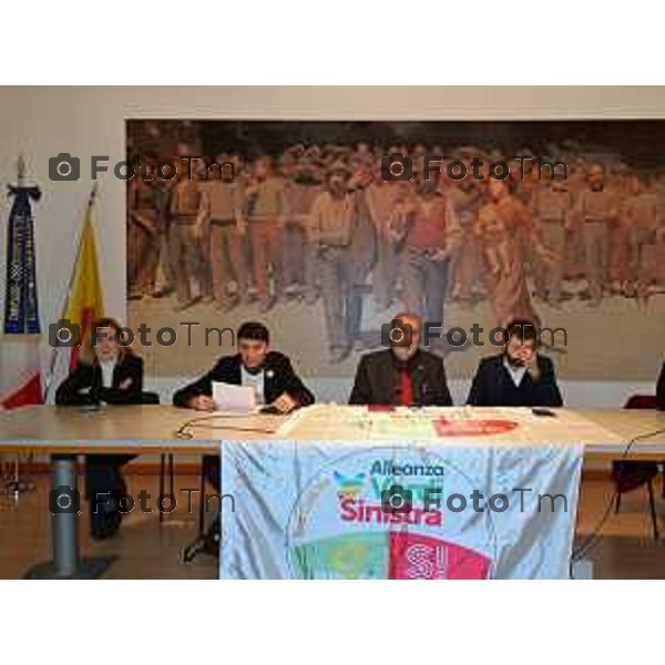 Foto Manzoni Tiziano/LaPresse 13-1-2023Bergamo Italia - Cronaca - Bergamo presentazione candidati Alleanza Verdi e Sinistra