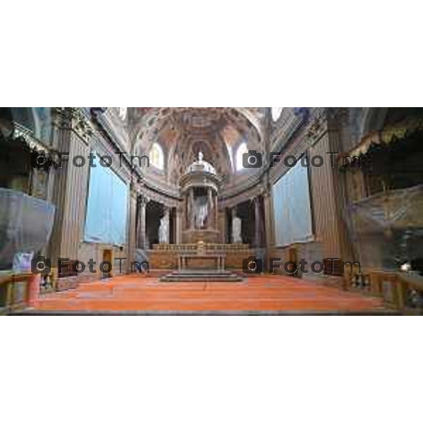 Foto Manzoni Tiziano/LaPresse 11-05-2023Bergamo Italia - Cronaca - Bergamo estauro basilica di San Martino e Santa Maria Assunta la chiesa Treviglio,