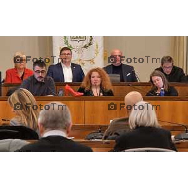 Tiziano Manzoni/LaPresse 9-01- 2023 Bergamo, Italia Cronaca Treviglio consiglio comunale audizioni consiglio delle donne