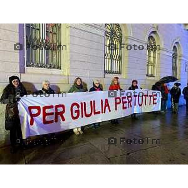Tiziano Manzoni/LaPresse 9-01- 2023 Bergamo, Italia Cronaca Bergamo presidio contro le donne